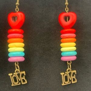 Hand-Crafted Rainbow Pride Earrings